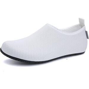 New WateLves Womens Size 7/8 White Mesh Slip On Quick Dry Aqua Socks Water Shoes